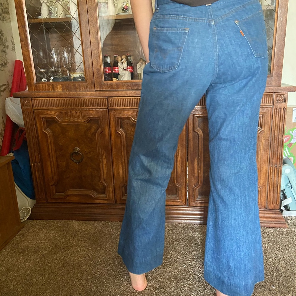 Vintage 70’s Levi’s Rare ultra high waist wide leg